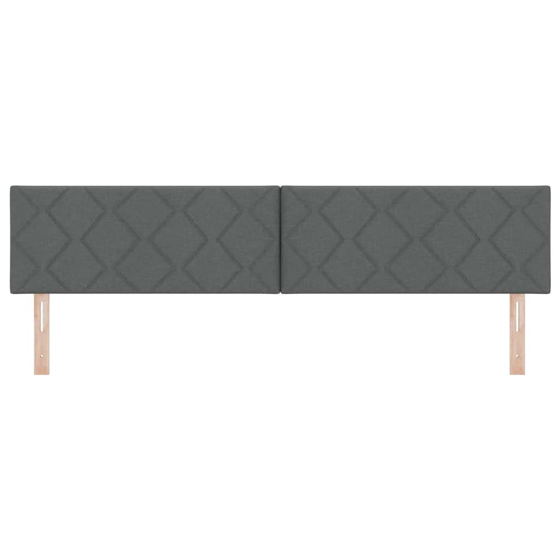 vidaXL Textil Fejtámla Geometrikus Sötétszürke 200 cm szövet