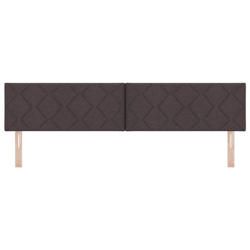 vidaXL Textil Fejtámla Egyéb fejtámlával sötétbarna 200 cm szövet