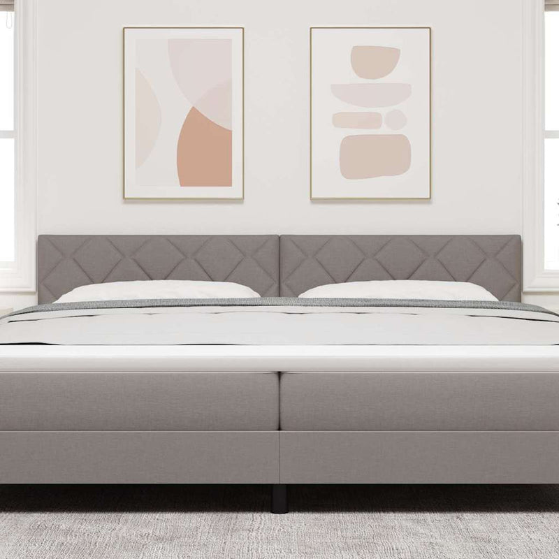 vidaXL Textil Fejtámla Geometrikus fejtámlával Tópszínű 200 cm szövet