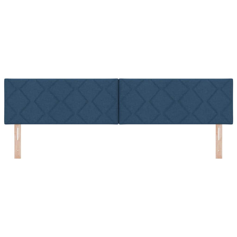 vidaXL Textil Fejtámla Geometrikus fejtámlával Kék 200 cm szövet