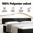 vidaXL Fejtámla Fekete 200 cm Bársony