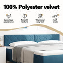vidaXL Fejtámla Sötét kék 200 cm Bársony