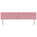 vidaXL Fejtámla fejtámlával Rózsaszín 200 cm Bársony