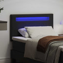 vidaXL LED ágytámla Fekete 90 cm Műbőr