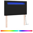 vidaXL LED ágytámla Fekete 90 cm Műbőr