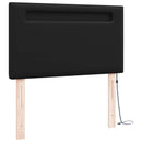 vidaXL LED ágytámla Fekete 90 cm Műbőr