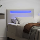vidaXL LED ágytámla Fehér 90 cm Műbőr