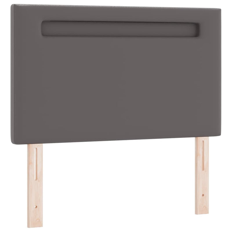 vidaXL Fejtámla LED -es lámpákkal Falra szerelhető Szürke 90 cm PVC