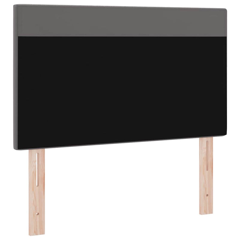 vidaXL Fejtámla LED -es lámpákkal Falra szerelhető Szürke 90 cm PVC