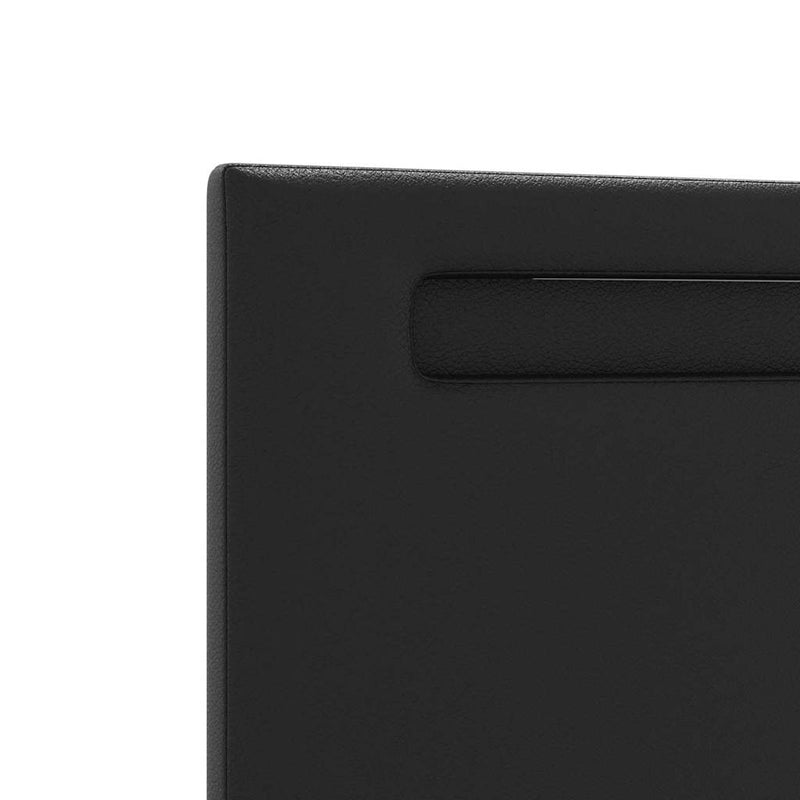 vidaXL Fejtámla LED -es lámpákkal Falra szerelhető Fekete 100 cm PVC