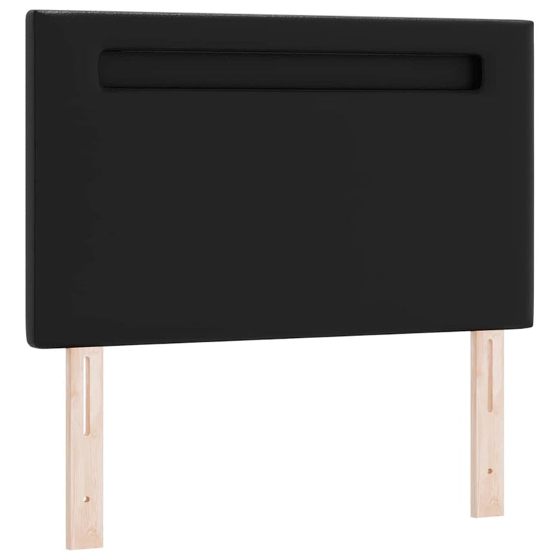 vidaXL Fejtámla LED -es lámpákkal Falra szerelhető Fekete 100 cm PVC