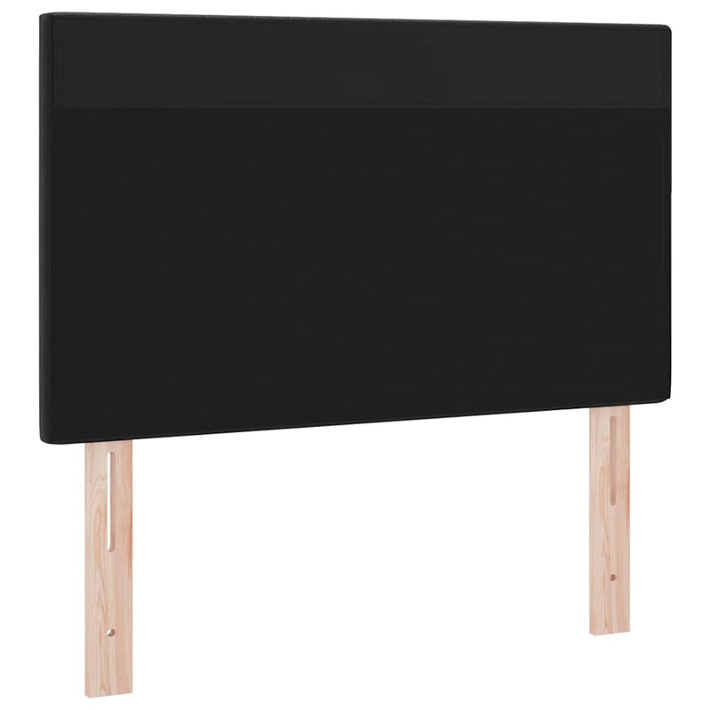 vidaXL Fejtámla LED -es lámpákkal Falra szerelhető Fekete 100 cm PVC