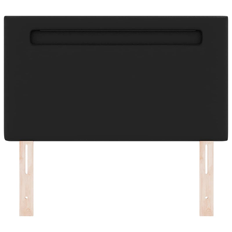 vidaXL Fejtámla LED -es lámpákkal Falra szerelhető Fekete 100 cm PVC