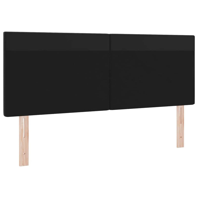 vidaXL Fejtámla LED -es lámpákkal Falra szerelhető Fekete 144 cm PVC