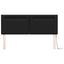 vidaXL LED ágytámla Fekete 144 cm Műbőr