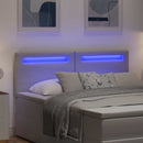 vidaXL LED ágytámla Fehér 144 cm Műbőr