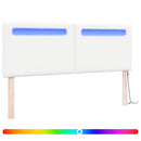 vidaXL LED ágytámla Fehér 144 cm Műbőr