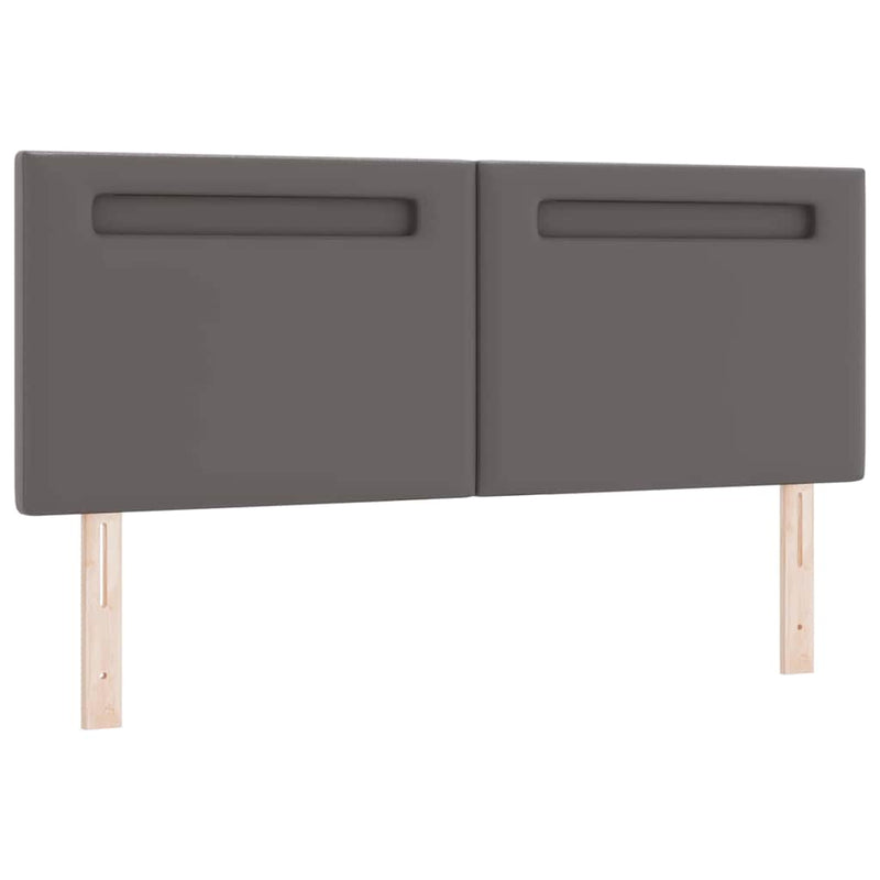 vidaXL Fejtámla LED -es lámpákkal Falra szerelhető Szürke 144 cm PVC