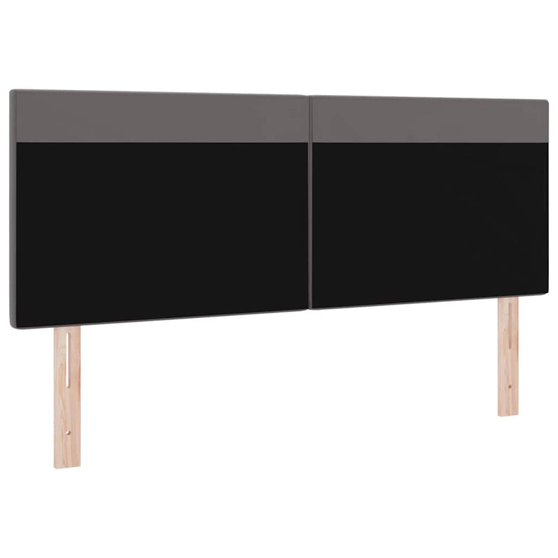 vidaXL Fejtámla LED -es lámpákkal Falra szerelhető Szürke 144 cm PVC
