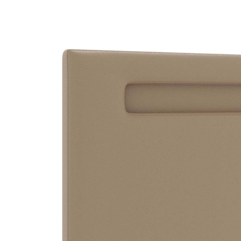 vidaXL Fejtámla LED -es lámpákkal fejtámlával Cappuccino 160 cm PVC