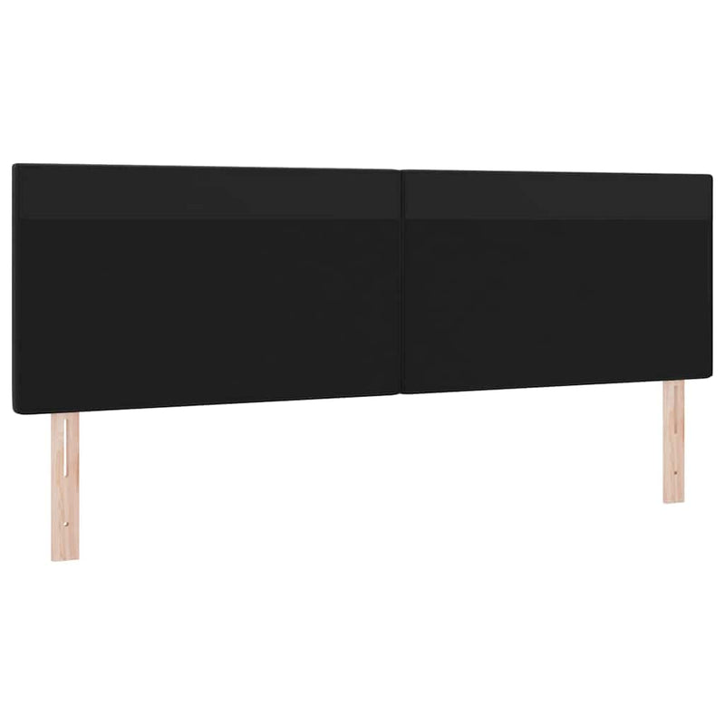 vidaXL Fejtámla LED -es lámpákkal Falra szerelhető Fekete 180 cm PVC
