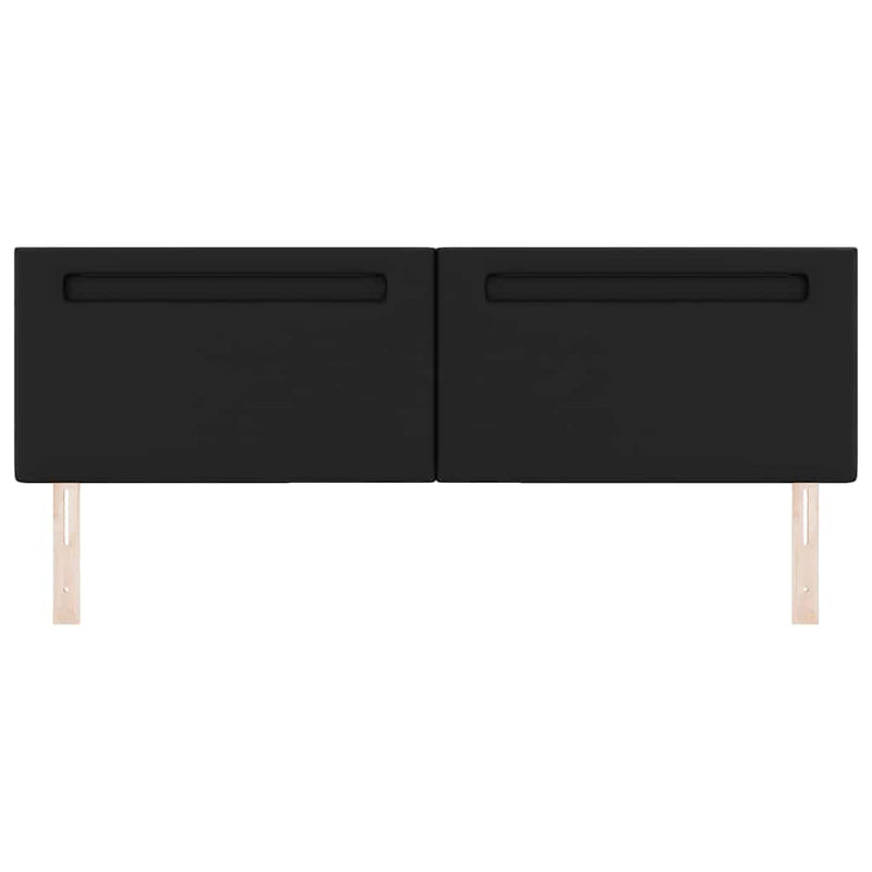 vidaXL Fejtámla LED -es lámpákkal Falra szerelhető Fekete 180 cm PVC