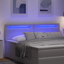 vidaXL LED ágytámla Fehér 180 cm Műbőr