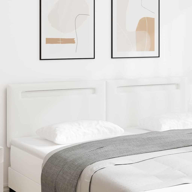 vidaXL Fejtámla LED -es lámpákkal Falra szerelhető Fehér 180 cm PVC
