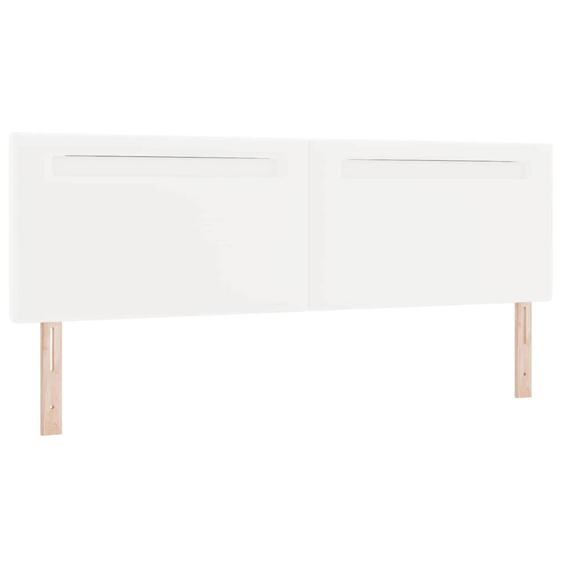 vidaXL Fejtámla LED -es lámpákkal Falra szerelhető Fehér 180 cm PVC