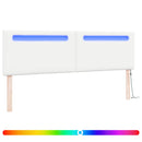 vidaXL LED ágytámla Fehér 180 cm Műbőr