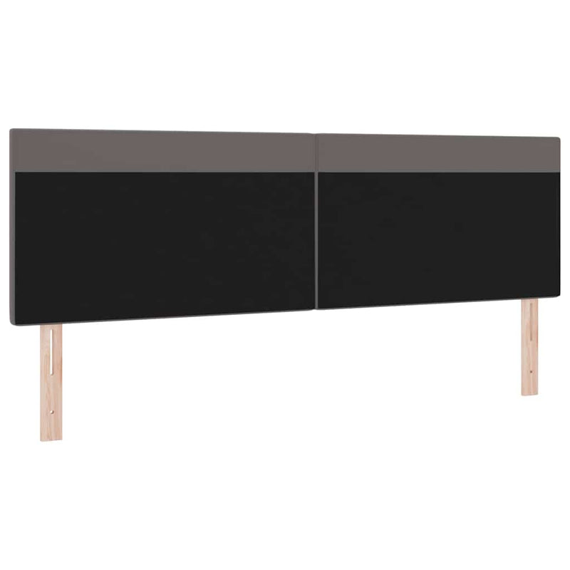 vidaXL Fejtámla LED -es lámpákkal Falra szerelhető Szürke 180 cm PVC