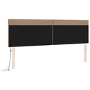 vidaXL LED ágytámla Cappuccino 180 cm Műbőr
