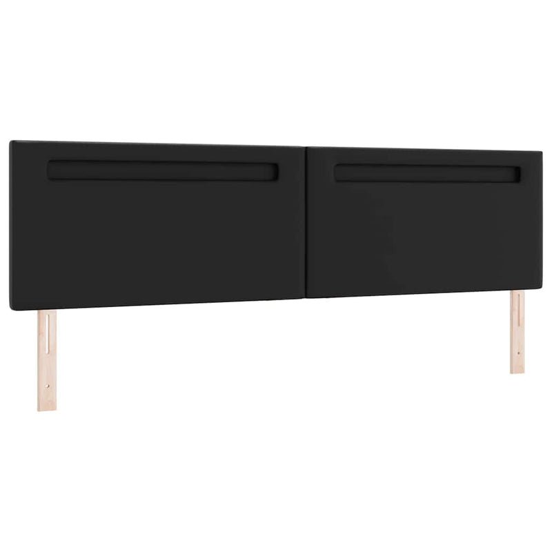 vidaXL Fejtámla LED -es lámpákkal Falra szerelhető Fekete 200 cm PVC
