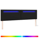 vidaXL LED ágytámla Fekete 200 cm Műbőr