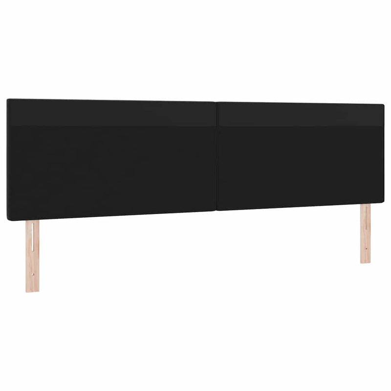 vidaXL Fejtámla LED -es lámpákkal Falra szerelhető Fekete 200 cm PVC