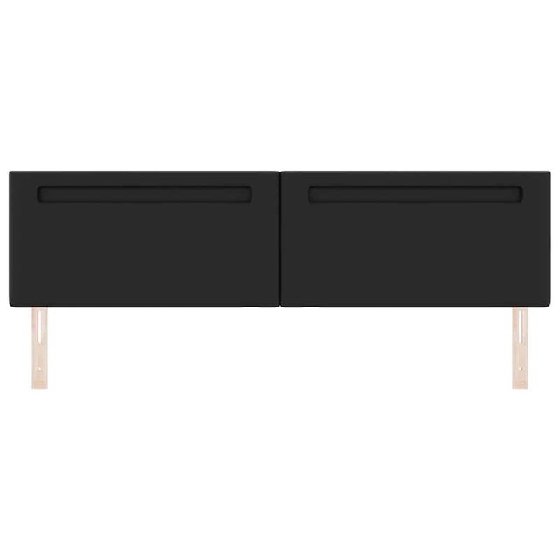 vidaXL Fejtámla LED -es lámpákkal Falra szerelhető Fekete 200 cm PVC