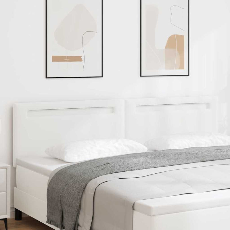 vidaXL Fejtámla LED -es lámpákkal Falra szerelhető Fehér 200 cm PVC