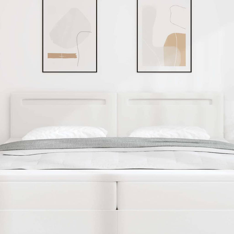 vidaXL Fejtámla LED -es lámpákkal Falra szerelhető Fehér 200 cm PVC