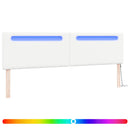 vidaXL LED ágytámla Fehér 200 cm Műbőr