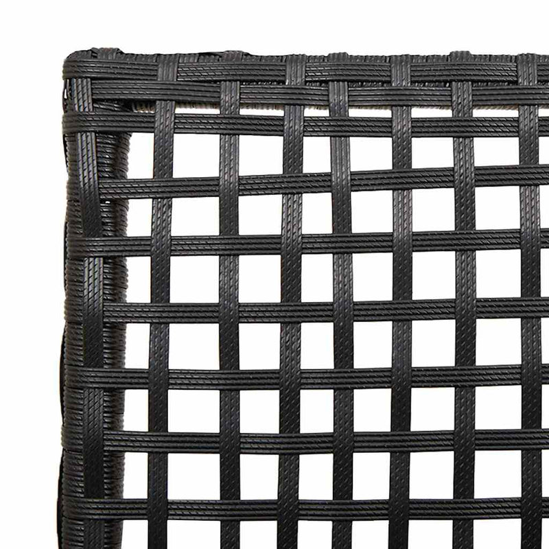 vidaXL Kerti Szék 2 pcs Fekete 53 x 60 x 85cm polirattan