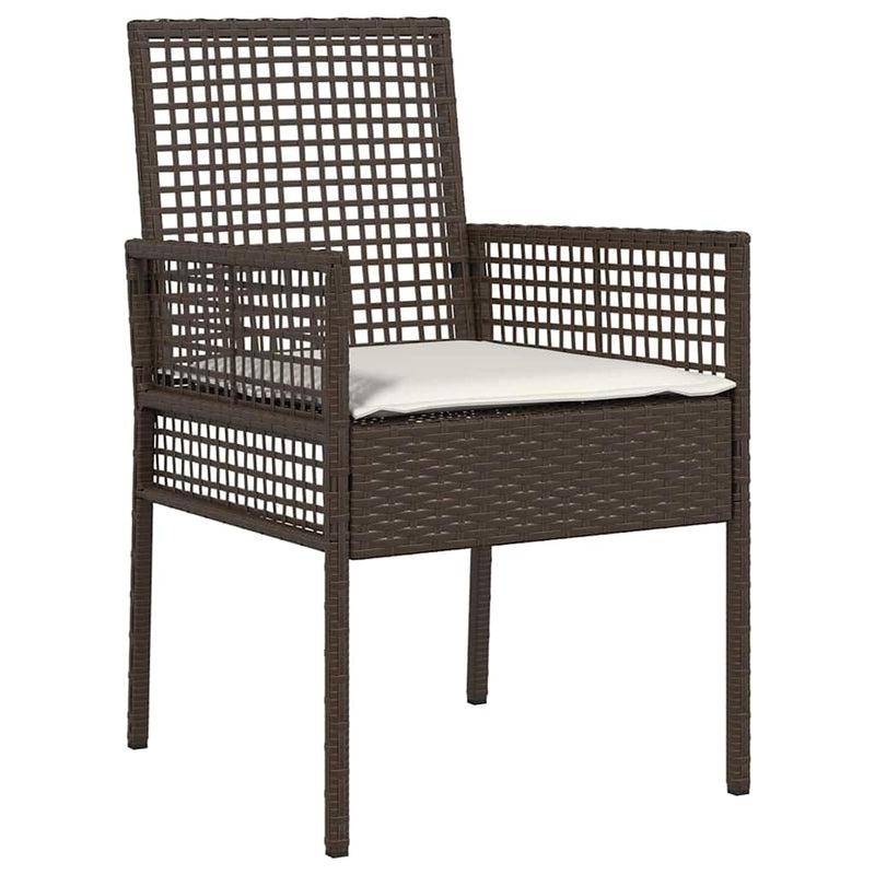 vidaXL Kerti Szék 2 pcs Barna 53 x 60 x 85cm polirattan
