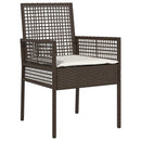 vidaXL Kerti Szék párnával 2 pcs Barna 55 x 53 x 85 cm polirattan