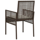 vidaXL Kerti Szék párnával 2 pcs Barna 55 x 53 x 85 cm polirattan