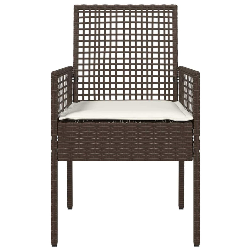 vidaXL Kerti Szék 2 pcs Barna 53 x 60 x 85cm polirattan