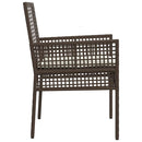 vidaXL Kerti Szék párnával 2 pcs Barna 55 x 53 x 85 cm polirattan