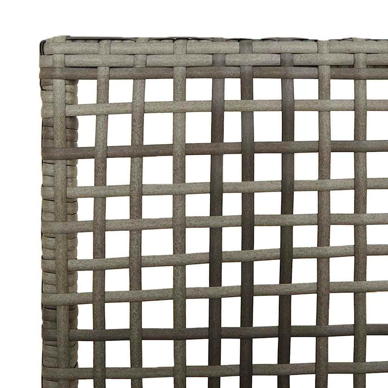 vidaXL Kerti Szék 2 pcs Szürke 53 x 60 x 85cm polirattan