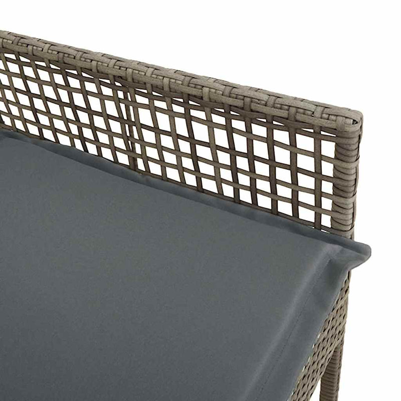 vidaXL Kerti Szék 2 pcs Szürke 53 x 60 x 85cm polirattan
