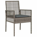 vidaXL Kerti Szék párnával 2 pcs Szürke 55 x 53 x 85 cm polirattan