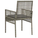 vidaXL Kerti Szék párnával 2 pcs Szürke 55 x 53 x 85 cm polirattan