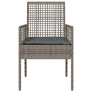 vidaXL Kerti Szék párnával 2 pcs Szürke 55 x 53 x 85 cm polirattan